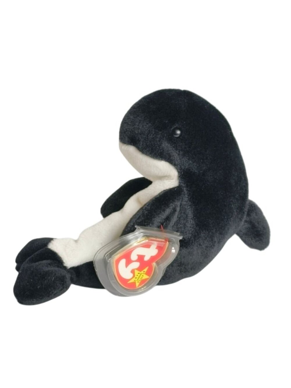 Ty Beanie Babies Waves The Whale Plush MWMT 1996 Retired Collectible